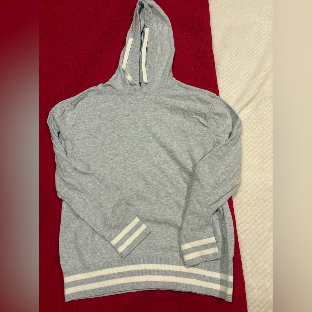Banana Republic Light Gray Hooded Sweater